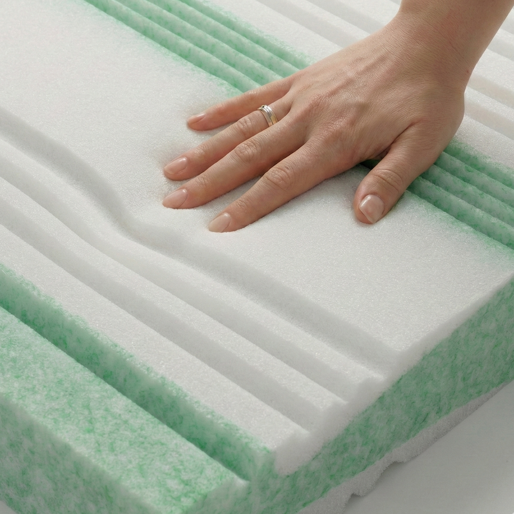 Przekrój materaca – wkład piankowy HR