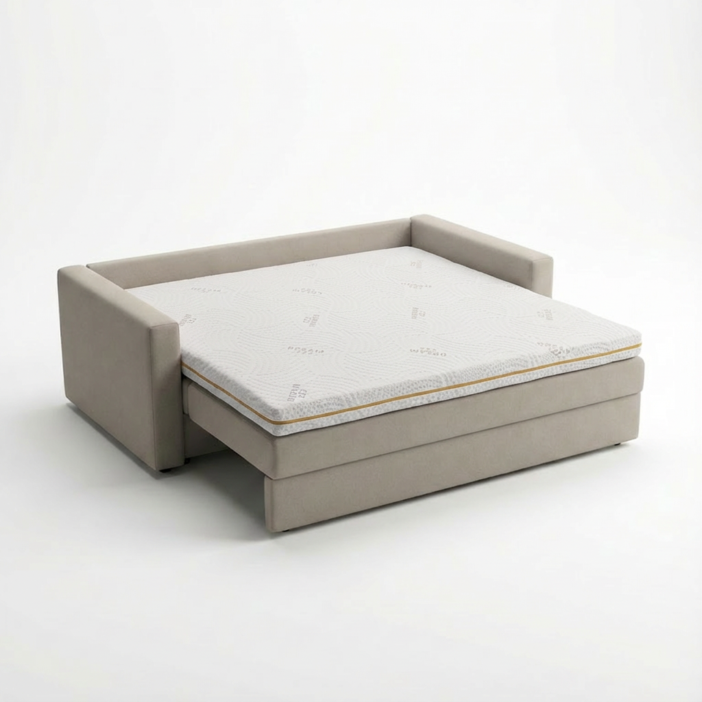 Topper Breeze rozłożony na kanapie